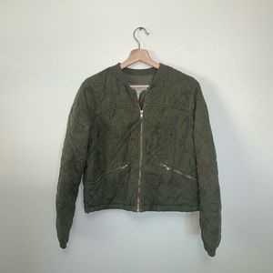 Anthropologie quilted bomber jacket